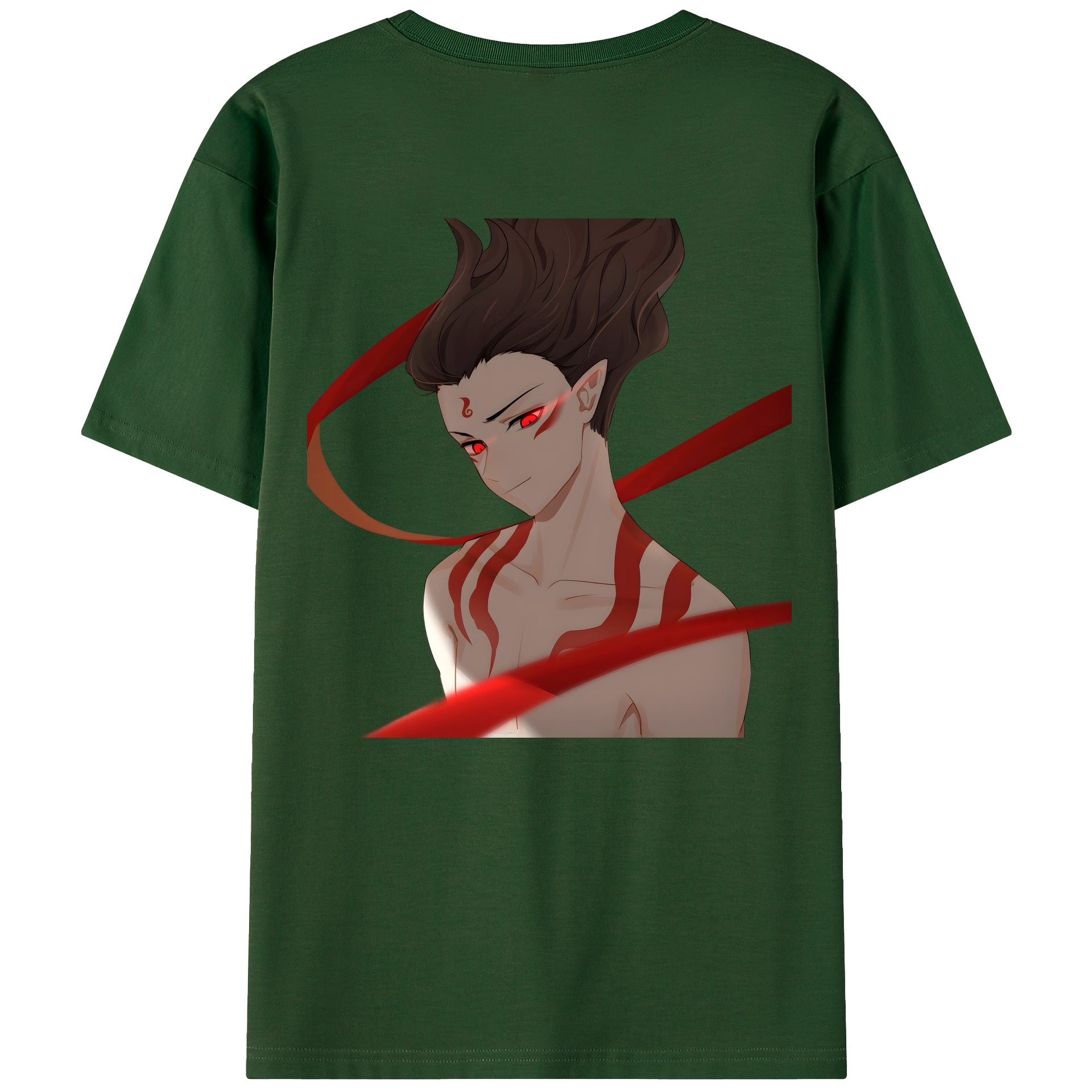 （画像用） Ne Zha 2 ナタ 魔童の大暴れ 綿100％半袖Tシャツ（背面プリント）